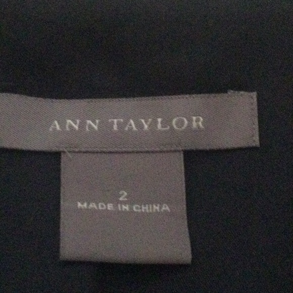 Ann Taylor Navy Blue/Gray/Silver Jacquard Print Skirt - Picture 3 of 8